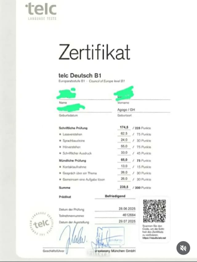 telc Deutsch B1